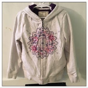 Lucky BRAND Girl's Full Zip Plush Lined Hoodie